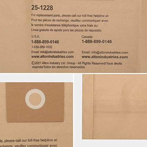 Stanley 25-1228 Disposable Filter Dust Bag Fits 2.5-3.5 Gallon Wet/Dry Vacuum Cleaner Compatible With SL18136, 3 Pack