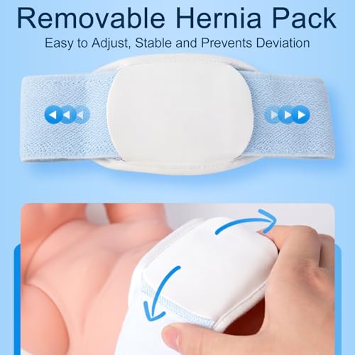 Set de 2 fajas para hernia umbilical bebé ajustable miniatura 3