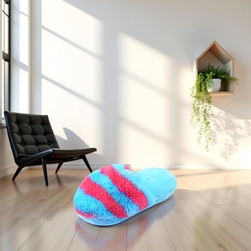 Juguete de peluche para perro y gato en forma de zapatilla azul miniatura 7