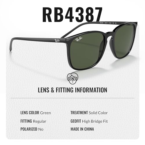 Ray-Ban RB4387 Square Shaped Sunglasses for Men & Women with Official RAYBAN Eyewear Kit4
