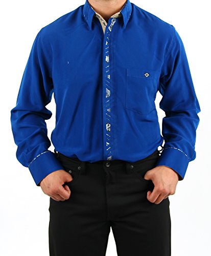 Chemise bleu royal de qualité supérieure HK Mandel