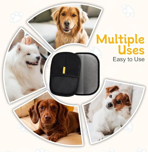 Image of FLIXIFY Pet Hair Remover, Electrostatic Pet Hair Removal Gloves, Reusable Cat & Dog Hair Remover for Couch, Furniture, Carpet, Curtain, Upgraded Animal Fur Removal, Cat Grooming Glovessyo (1)