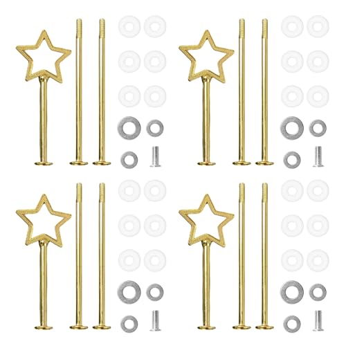 Bocguy 4 Pack Etageren Stangen Set Golden Vintage Metallstange Etageren Stangen 3 Etagen Etagere Bausatz für Geburtstag Hochzeitstorte Tortenständer 3 Etagen (Platte Nicht enthalten) Bocguy 4 Pack Etageren Stangen Set Golden Vintage Metallstange Etageren Stangen 3 Etagen Etagere Bausatz für Geburtstag Hochzeitstorte Tortenständer 3 Etagen (Platte Nicht enthalten)