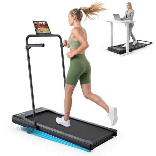 DeerRun Walking Pad Treadmill with Incline & Handle Bar - image 1