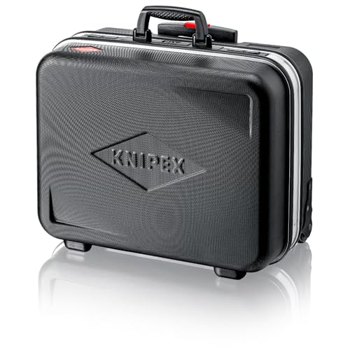 KNIPEX Werkzeugkoffer BIG Basic Move, leer, mit Rollen, Teleskopgriff, 54 Steckmöglichkeiten, 33 l Volumen, Werkzeugtrolley, 00 21 06 LE
