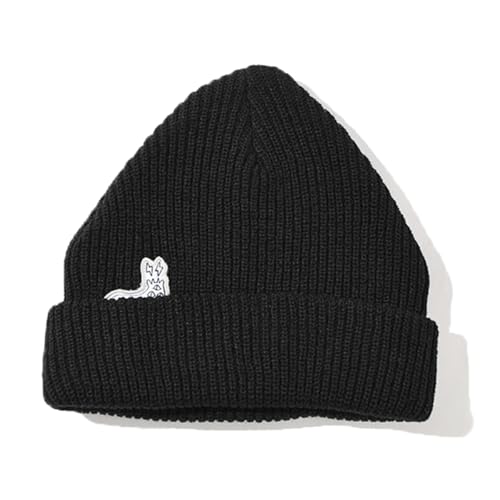 KM4K BEANIE メンズ レディース ロゴ ビーニー 帽子 ニットキャップ スノボ スノーボード km4k-beanie BLACKの商品画像（Amazon）