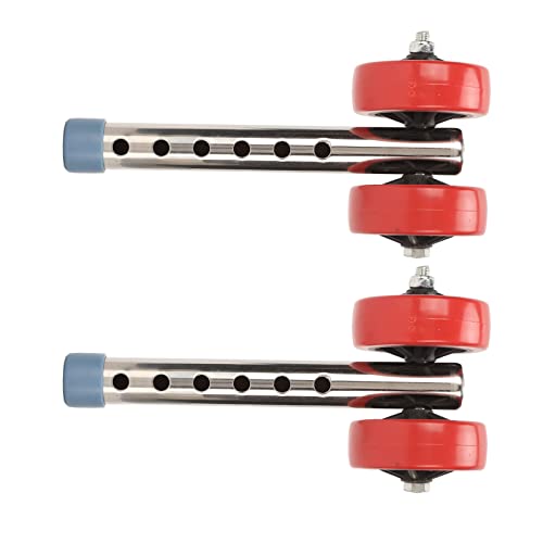 Fockety 1 Pair Walker Wheel, Sturdy Stainless Steel Walker Wheel Kit