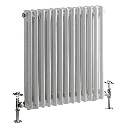 Hudson Reed Regent - Radiador en Estilo Hierro Fundido 600mm x 605mm en Blanco