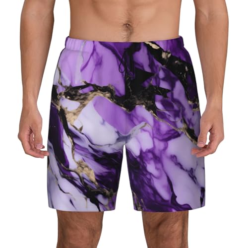 Short de bain pour homme violet à séchage rapide et haute respirabilité