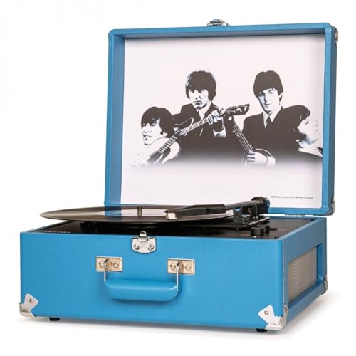 Tourne-disque Bluetooth Beatles Crosley valise 3 vitesses et haut-parleurs