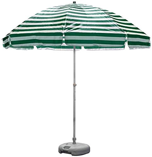 Parasol de plage nomade rayé anti-UV pour des après-midi fraîches au jardin