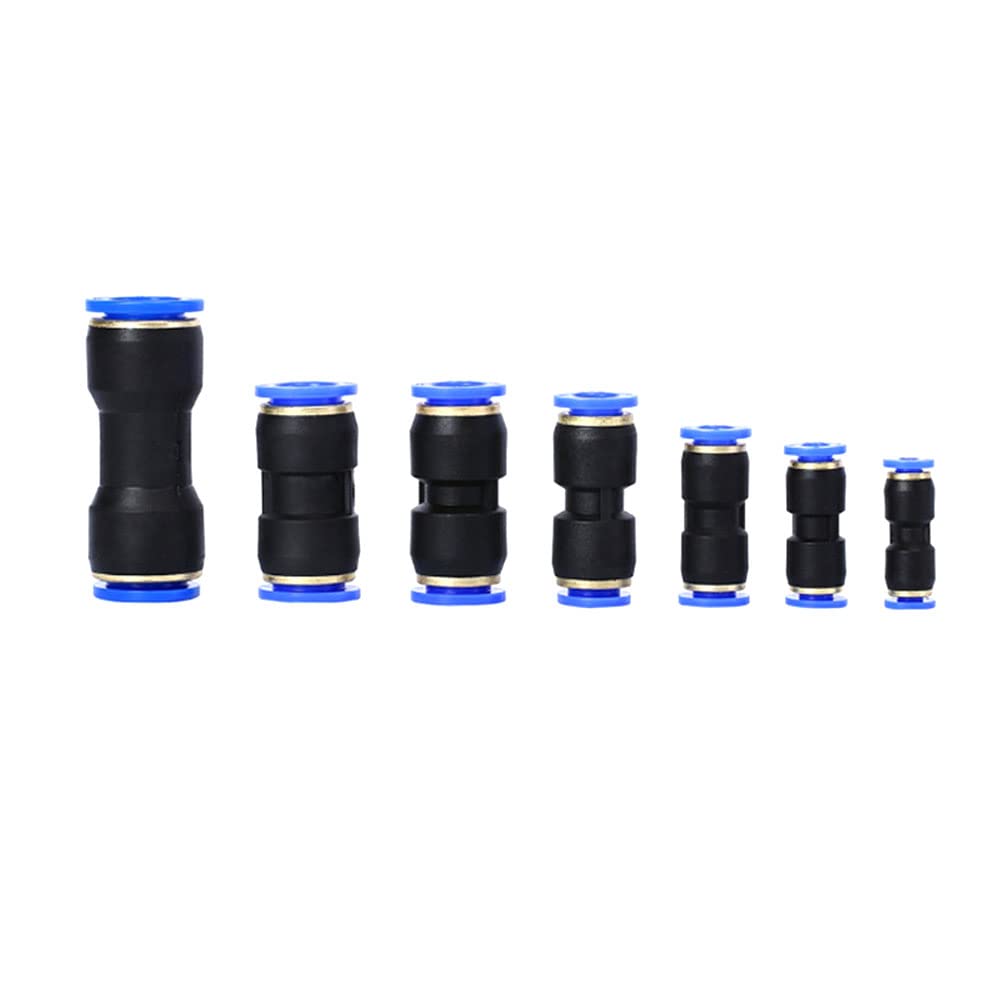 ezqnirk 1PCS Pneumatic Quick Fitting Cylinder Air Water Hose Straight Type Connector,PU-14