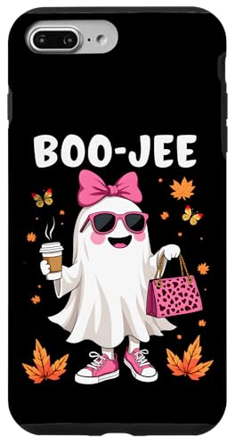 Carcasa para iPhone 7 Plus/8 Plus Divertida taza de café fantasma de Boo-Jee Halloween Boo Jee Ghost Otoño