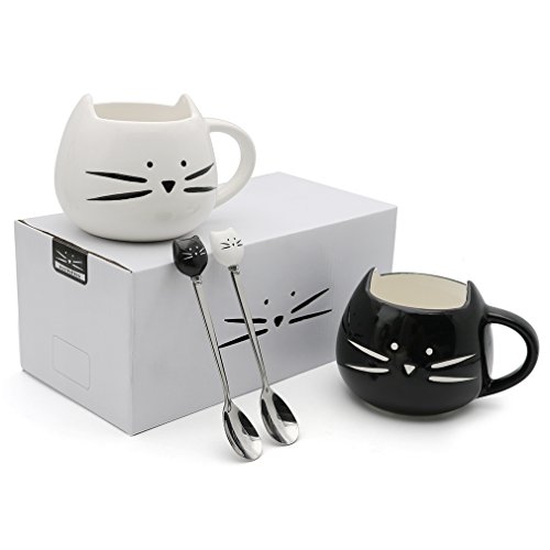 Koolkatkoo Cute Cat Mug Ceramic Coffee Mugs Set Gifts