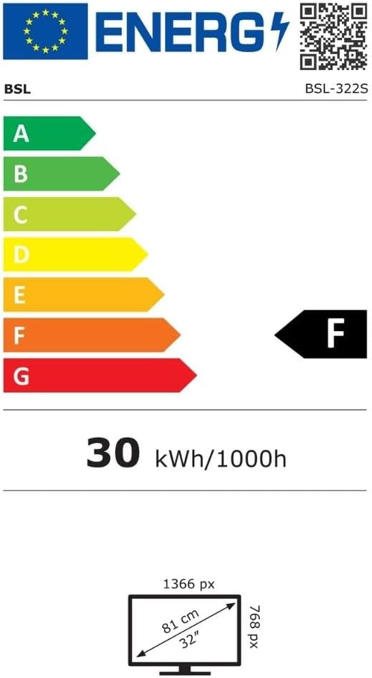 BSL, Televisore da 32 pollici | Smart TV | Sistema operativo Android 9.0 | Sintonizzatore DVBT2 | Connettività Wi-Fi e RJ45 | HD Ready | 8 GB di memoria | USB per contenuti multimediali BSL, Televisore da 32 pollici | Smart TV | Sistema operativo Android 9.0 | Sintonizzatore DVBT2 | Connettività Wi-Fi e RJ45 | HD Ready | 8 GB di memoria | USB per contenuti multimediali