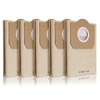 5 Stück Papierfilterbeutel für Kärcher 6.959-130.0, WD3 Staubsaugerbeutel Papier Filtertüten Beutel für WD3 1629 MV3 Premium A2201/2604/2251/2554/2504/2204 Filterbeutel Paperbags Staubsaugertüten