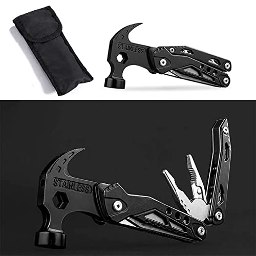 HYECHO 13 in 1 Multitool Outdoor,Randonnée Accessoires Kit,Pince Multifonctions,Mini marteau en acier, Survie Couteau Multifonction Cover