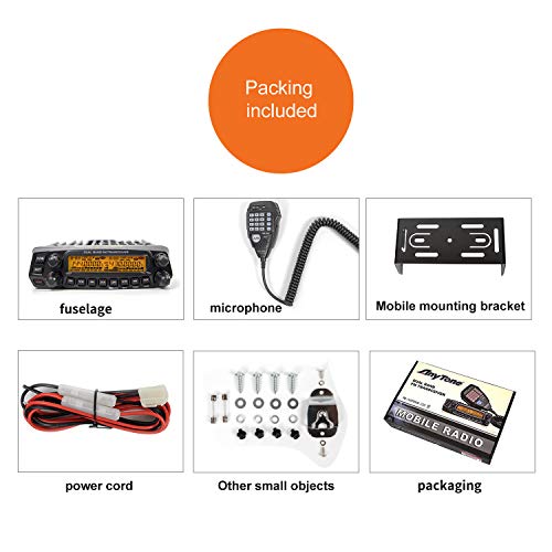 AnyTone Dual Band Mobile Transceiver VHF/UHF Transmitter Vehicle Radio AT-5888UV - Thumbnail 4