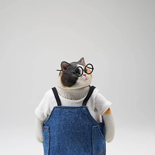 Statue de chat JXK fat cat figurine réaliste vêtement travail