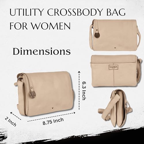 Genuine Italian Leather Small Crossbody Sling Bag – Trendy Casual Office Bag with Adjustable Strap3