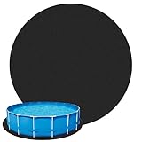 Storystore Pool Unterlage Outdoor, 4m Poolunterlage Rund Faltbarer Poolmatten Schutzboden Pool Bodenplane Wasserabsorbierende Whirlpool Unterlage für Hinterhof Garten Rasen(Schwarz)