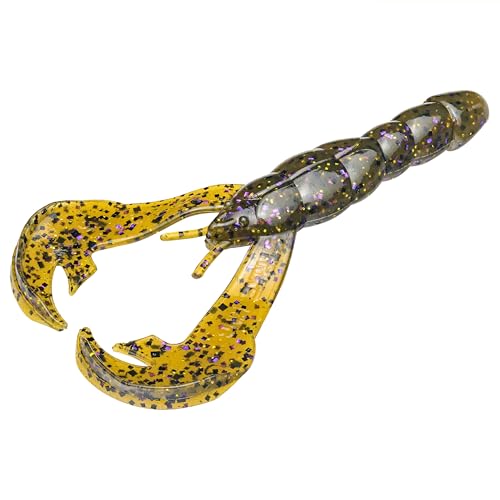 Strike King Rage Craw Fishing Lure, Green Pumpkin Purple and Gold, 4-Inches - image 1