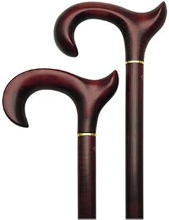 Men Handsome Derby Cane Burgundy With Burgundy Handle  -Affordable Gift! Item #DHAR-9764000