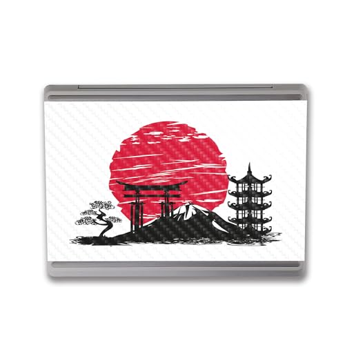 Image of MightySkins Carbon Fiber Skin Compatible with Microsoft Surface Laptop Go 3 (2023) Full Wrap Kit - Japanese Style | Protective Durable Textured Carbon Fiber Finish | Made in The USA