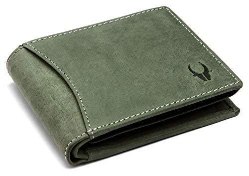 WildHorn Mens Leather Wallet, Green