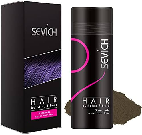 ألياف بناء الشعر – إخفاء نقص الشعر على الفور – 100% من ألياف القطن الدقيقة ذات المسحوق الطبيعي للرجال والنساء (بني متوسط 25 جرام)