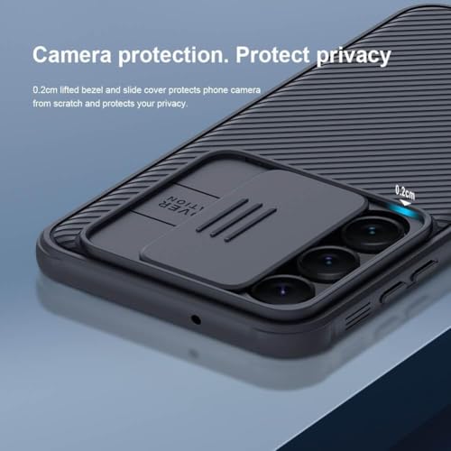 Image of Nilkin Classic Series Compatible for Samsung S23 Plus Case with Camera Cover, [Camera Lens Protector] [Scratch-Resistant] [360 Full Protection] Shockproof Slim Phone Case (Black, S23 Plus)