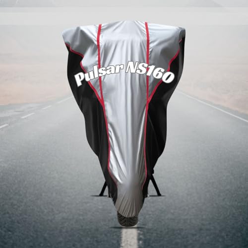 Image of Motorcycle Bike Body Cover for Outdoor Use - Heavy Fabric Water Resistant Two Wheeler Cover with UV, Dust & Rain Protection Compatible for Pulsar NS160