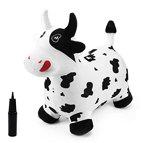 Image of EVERICH TOY Bouncy Animals for Toddlers,Bouncy Horse,Bouncy Cow,Outdoor Indoor Jumping Bounce Hopping Toys for Toddlers Gift for 18 Months 2 3 4 Year Old