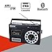 HANNLOMAX HX-601K Portable AM/FM Radio Cassette Recorder with Bluetooth, Records from Built-in Mic or Radio, Headphone Jack, AC/DC Operation. (Black)