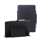 i-UniK Verizon 2017 Asus ZenPad Z8s Support Sleep Awake Function Compatible Model# ASUS-P00J 4G LTE Tablet Case [Bonus Stylus] (Black)