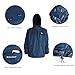 baleaf Men's Light Running Hiking Rain Jacket Waterproof with Hood Windbreaker Pullover Coats Hoodie Packable Navy Size M