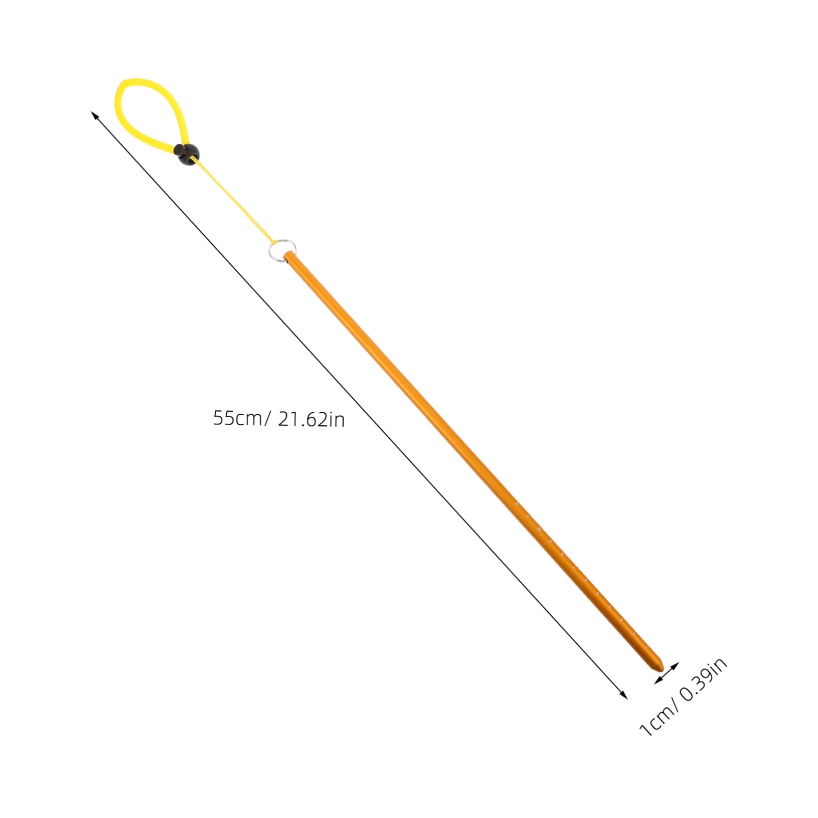 Parliky Aluminum Alloy Scuba Pointer: Scuba Diving Tickle Pointer Stick with Measurement Lanyard for Shaker Noise Maker Diving Safety Gear Rod
