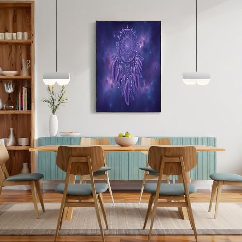 Attrape-rêves mural art moderne violet pour une décoration zen - 4