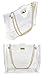 Multifunction Clear Chain Tote with Turn Lock Womens Shoulder Handbag (Clear)