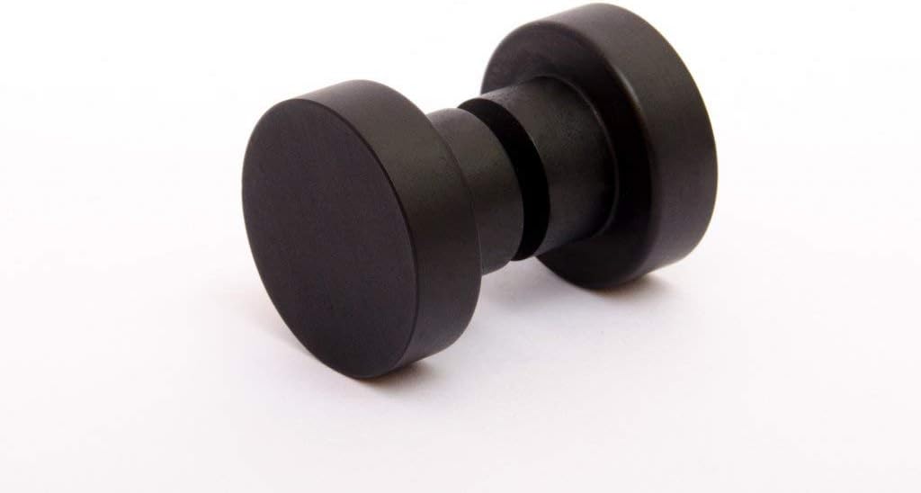 Round Style Back-to-Back Shower Door Knobs Glass Shower Door Handle (2" Large, Brushed Brass)