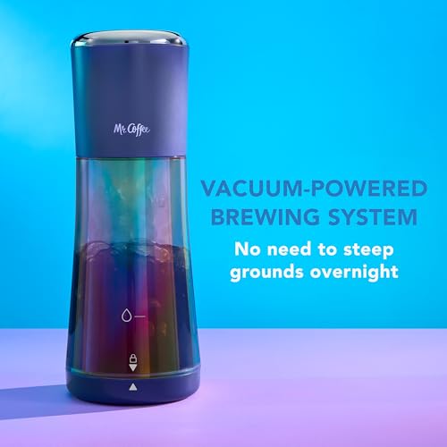 Image of Mr. Coffee Express Cold Brew Coffee Maker, 10-Minute Cold Brew Coffee Machine, Indigo