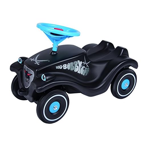 BIG-Bobby-Car Classic Zanzibar – barnfordon med klistermärken för pojkar och flickor, rymmer upp till 50 kg, glidfordon för barn från 1 år, svart