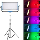 Yidoblo High Brightness 30000lm 5500k RGB led Stage Light Film Studio Video Led Soft Panel Lighting 3200k/4400k/5500k/6500k (AI-3000C 300w RGB Bule & Tripod)