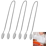 3 Stücke Serviette Clips Kette, Serviettenhalter Kette, Metall Serviette Klamme, Serviettenkette, Edelstahl Kette Serviette Clips, Clip Flexibler Serviettenhalter, Für Ältere Erwachsene Kinder