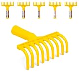 KOMBO Garden Rechen für Olivenernte, 9 Zähne, aus Polypropylen, bruchsicher, Länge 14 cm, konischer Anschluss für Stange, flexibel und robust