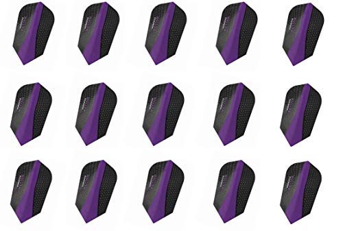 Harrows 5 Sets Of 3 Retina Slim Purple Dart Flights Plus 1 Set Of 3 Aluminum Dart Flight Protectors & Bracelet #TOP2