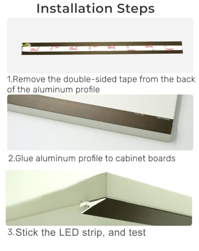 Image of JARBIH 5Pack 1M /3.3ft Ultra-Thin Led Aluminum Profile, 45 Oblique Lighting Cabinet LED Lamp, Invisible H7mm Surface Mounted Wardrobe Layer Shelf Panel Hard Bar Strip Light Channel System(Gray)