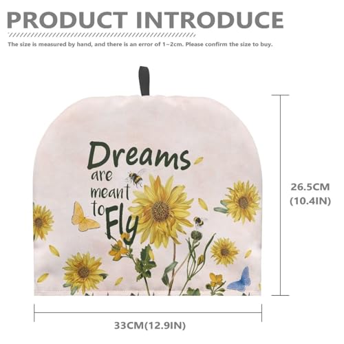 Image of Generic Hudotybom Sunflower Print Tea Cozy for Teapot Insulated Large Teapot Cover to Keep Warm Tea Kettle Cover Machine Washable Coffee Pot Cloth Covers Kitchen Home Decorations for Housewife Mom