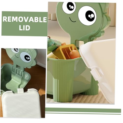 Boîte de rangement plastique avec couvercle vert clair pour bébé
