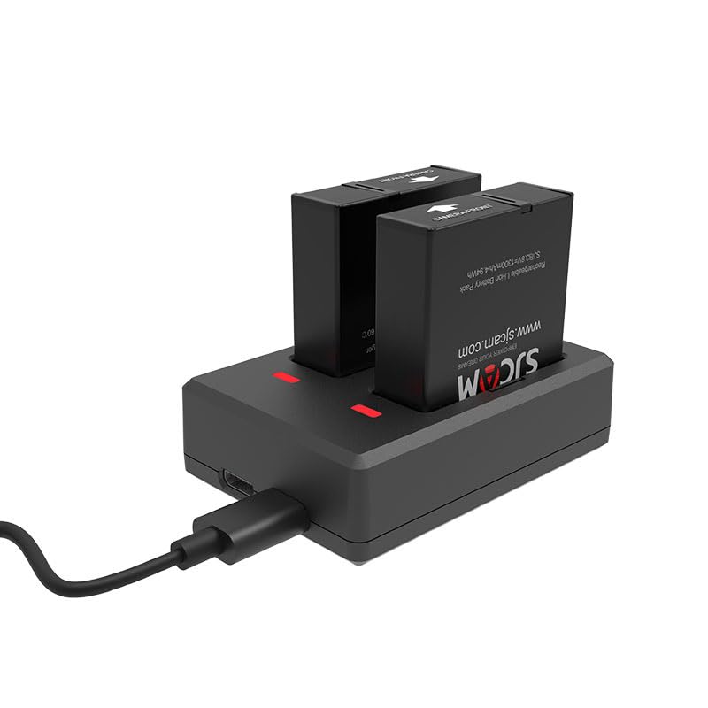 SJCAMSJ11 SJ10Pro Action Camera Battery - 2x1300mAh Batteries with Charger